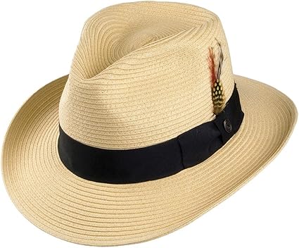Summer C-Crown Toyo Straw Fedora Hat